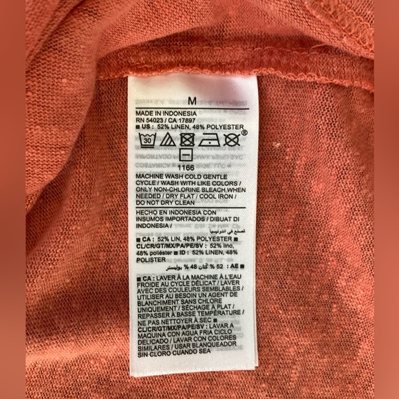 Old Navy Women’s Oversized V-Neck Linen-Blend Tunic T-Shirt Size M - Picture 10 of 10